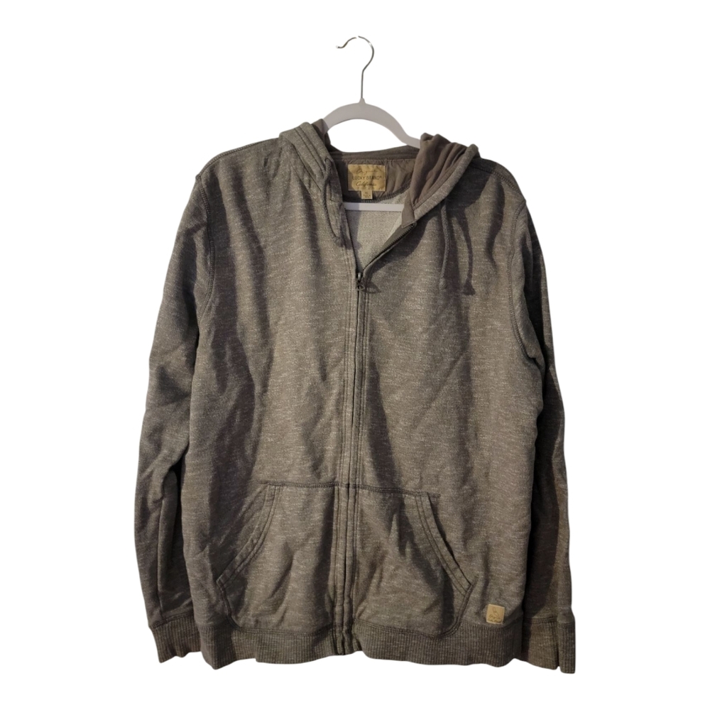 Original Lucky Brand Zip Hoodie Sweatshirt Gray  XL